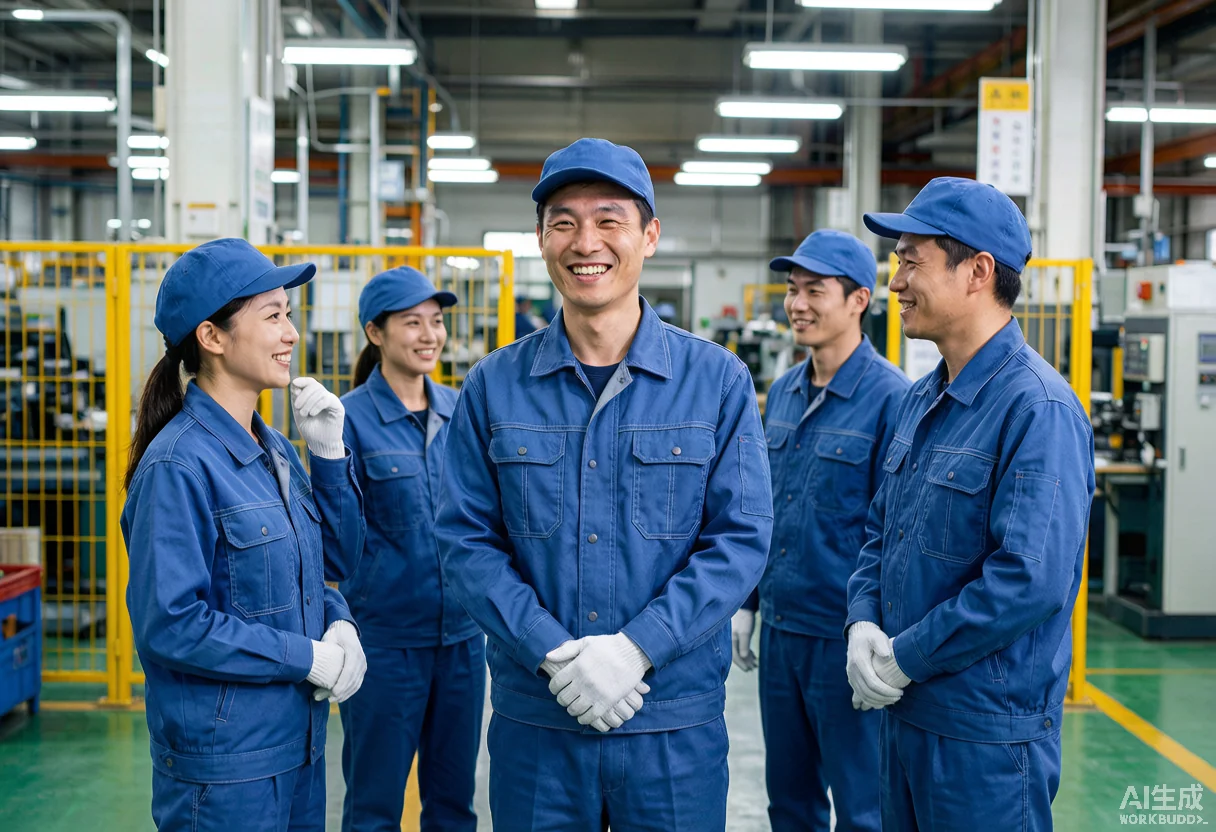 工装服 - 为 江苏升扬电子有限公司 提供 制造重工 职业装定制案例 解决方案配图 - 制造重工工作服定制