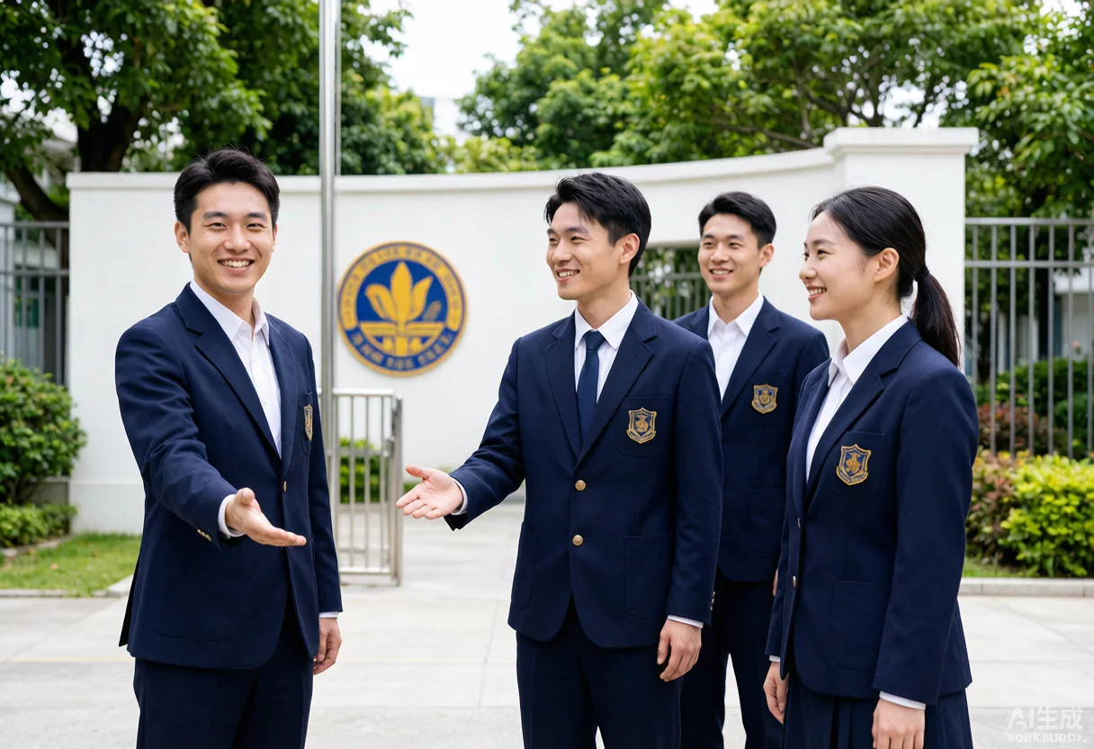 校服定制 - 为 江苏瀚海教育 提供 教育学校 职业装定制案例 项目实拍图3 - 教育学校服装定制
