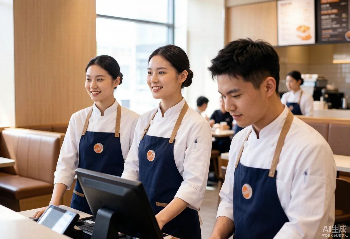 餐厅制服 - 为 爱儿美摄影有限公司 提供 餐饮连锁 职业装定制案例 解决方案配图 - 餐饮连锁工作服定制