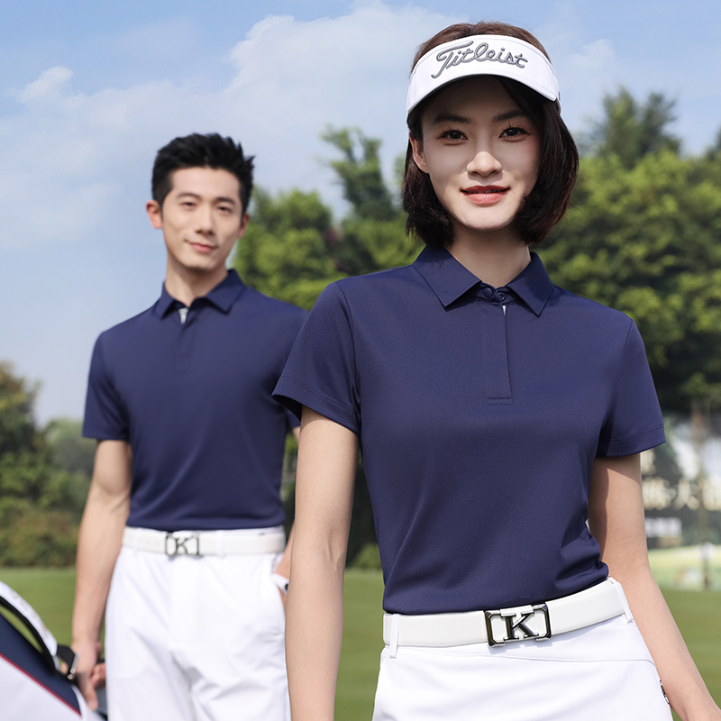 HT042-151阳光高尔夫防紫外线爽干丝短袖polo男女通款