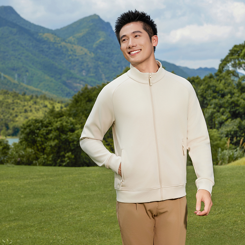 HT042-009 – High-End Heavyweight Fleece Thermal Full-Zip Long-Sleeve Jacket
