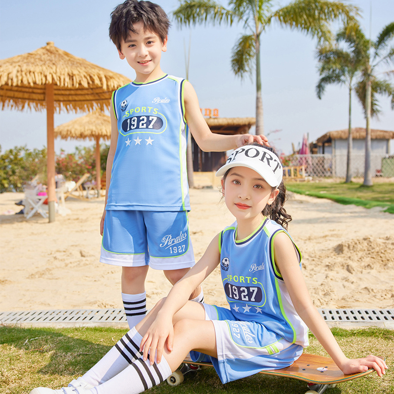 HT054-2227 – Summer Quick-Dry Mesh Short-Sleeve Jersey Three-Piece Set