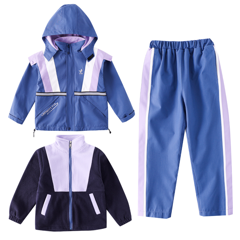 HT054-2192冬季摇粒绒内胆冲锋衣+裤子三件套