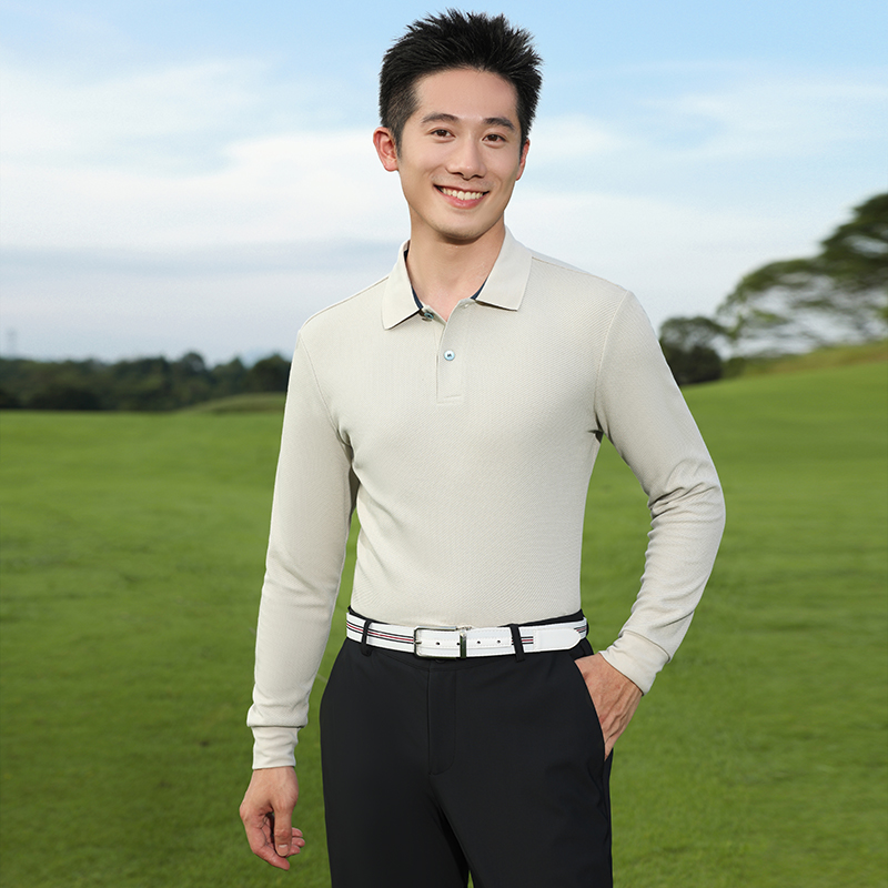 HT042-036经典剪裁高奢翻领POLO长袖