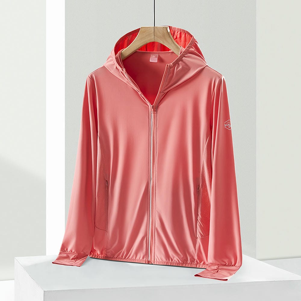 HT012-097 Summer plain knitted fabric women's sun‑protective jacket