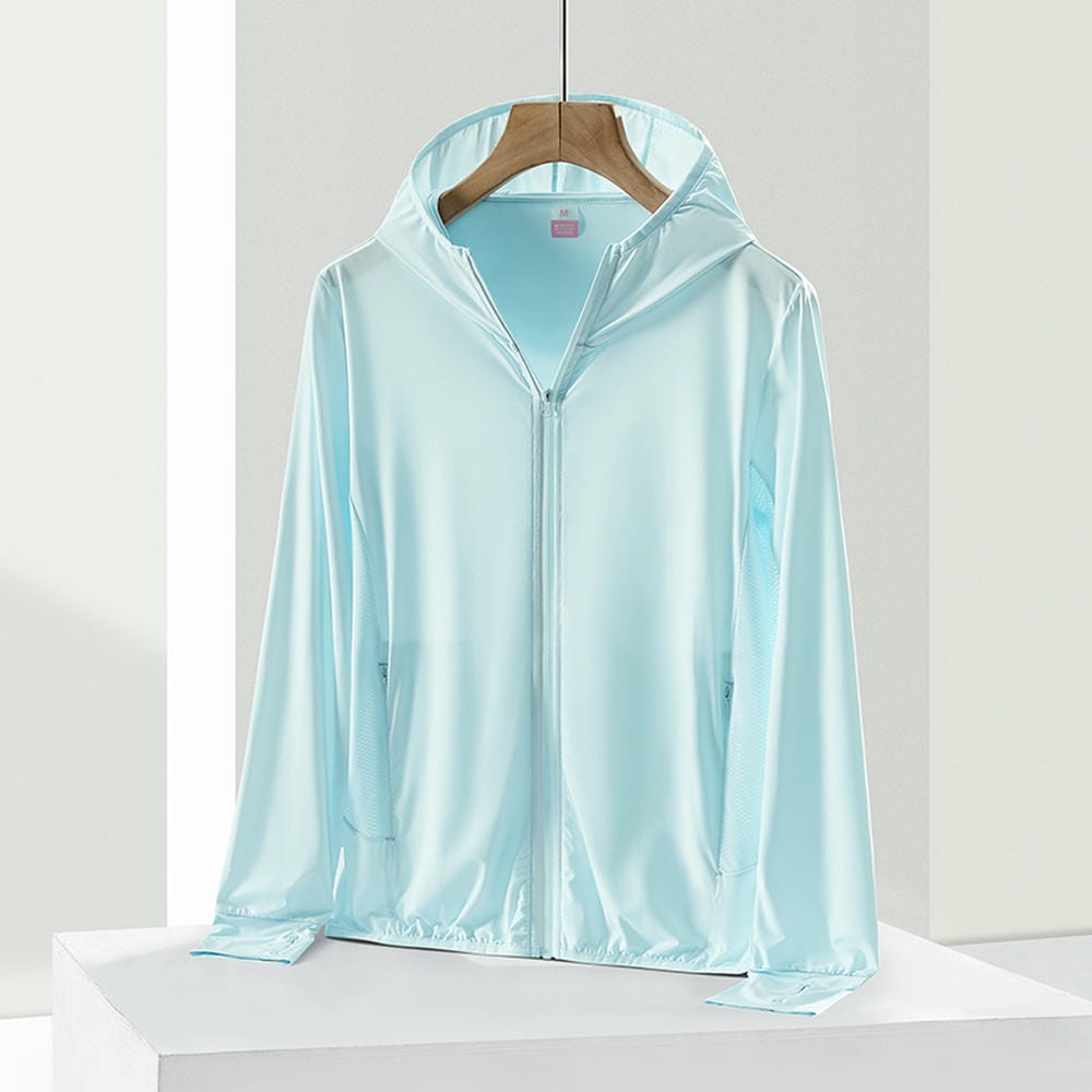 HT012-097 Summer plain knitted fabric women's sun‑protective jacket